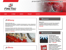 Tablet Screenshot of firetec.pl